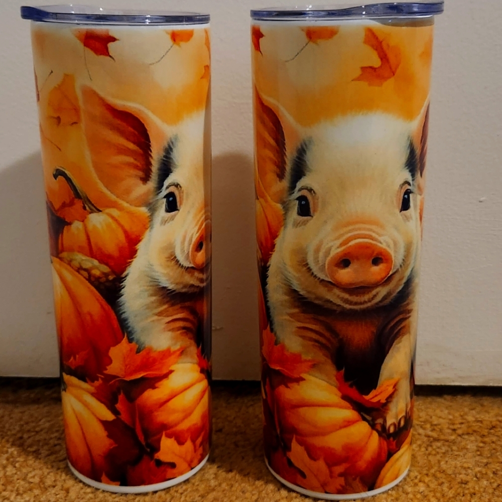 20oz Pig'n'Pumpkin skinny tumbler